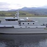 Side profile of ARES 108 BLAZE patrol vessel