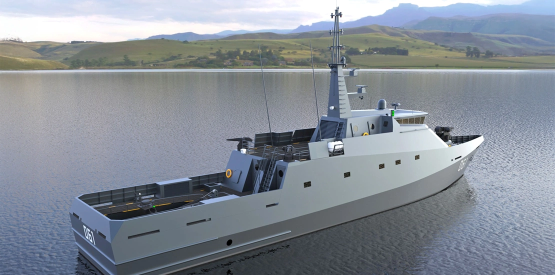 Front view of ARES 138 FPB fast patrol boat