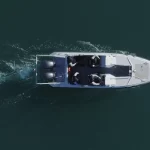 Front view of ARES 24 HARPOON fast attack boat