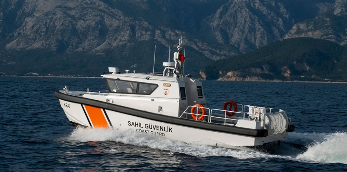 Weapon system mounted on ARES 35 FPB patrol boat