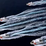 ARES 42 BLAZE multi-role patrol craft at high speed