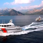 Side profile of ARES 42 BLAZE multi-role patrol craft