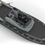 ARES 42 FPB fast patrol boat at high speed