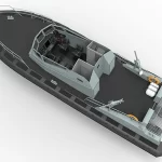 ARES 42 FPB patrol boat during sea mission