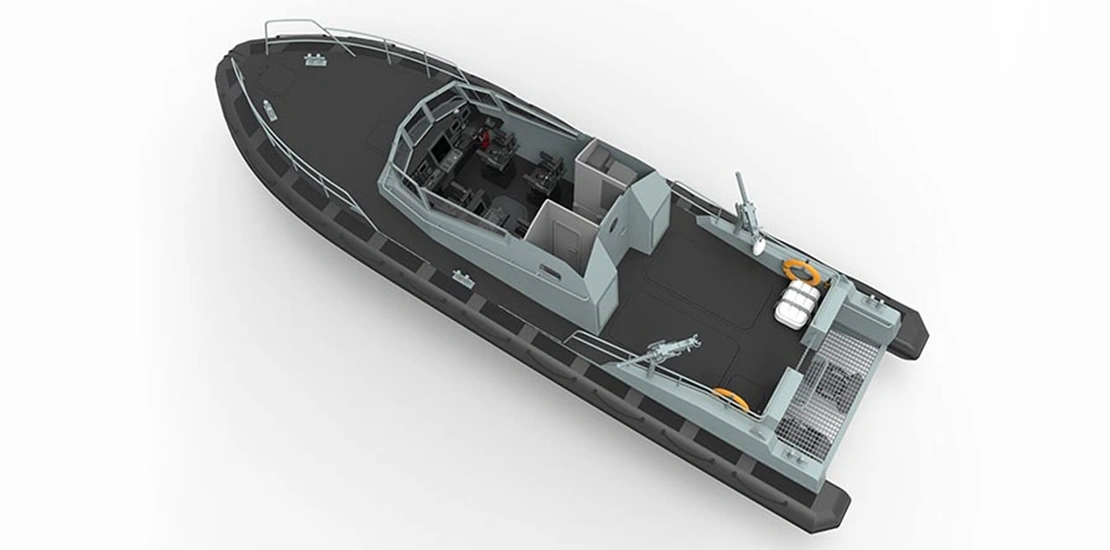 ARES 42 FPB patrol boat during sea mission