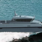 Front view of ARES 65 FPB fast patrol vessel