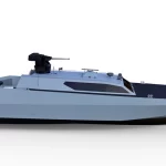 ARES 80 SAT supporting boarding operations using RHIB for maritime interception missions