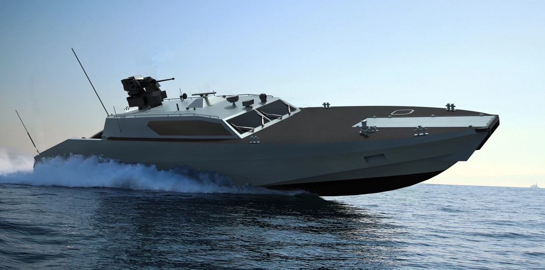 ARES 80 SAT featuring electro-optic sensors and X-band naval radar for detection and targeting