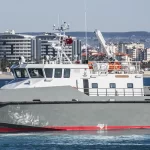 ARES KND 30 FPB patrol vessel during sea operation