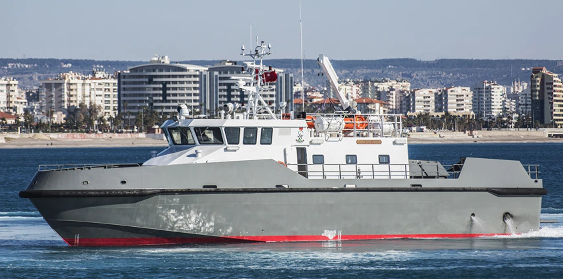 ARES KND 30 FPB patrol vessel during sea operation