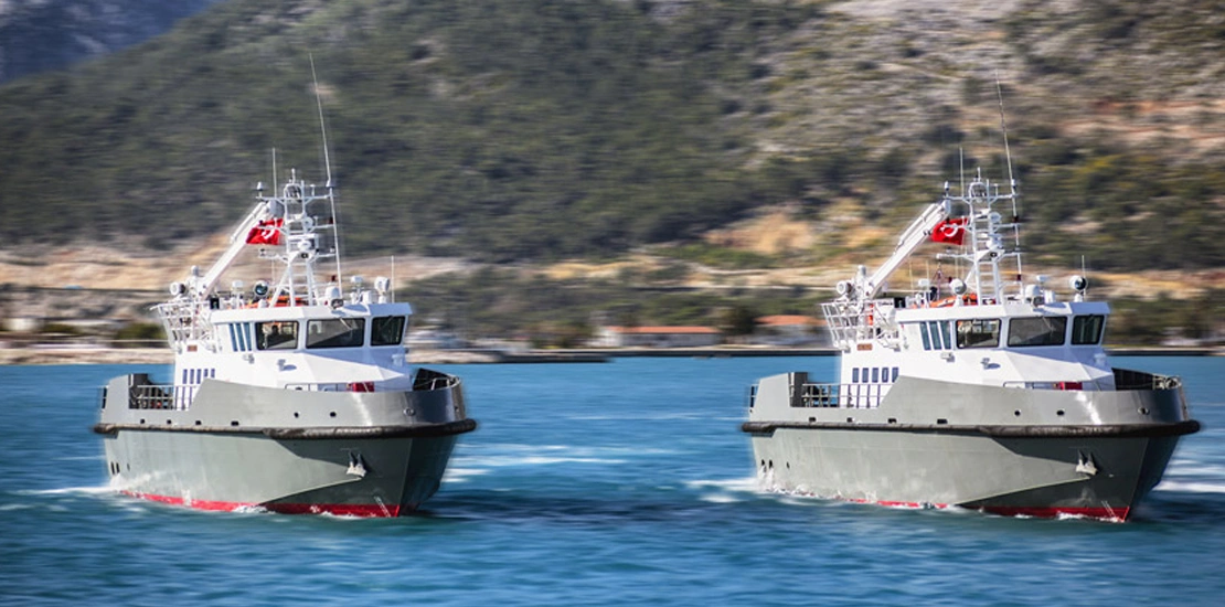 Side profile of ARES KND 30 FPB fast patrol vessel