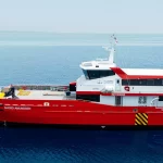 NJORD 32 CTV supporting crew operations in offshore windfarm missions