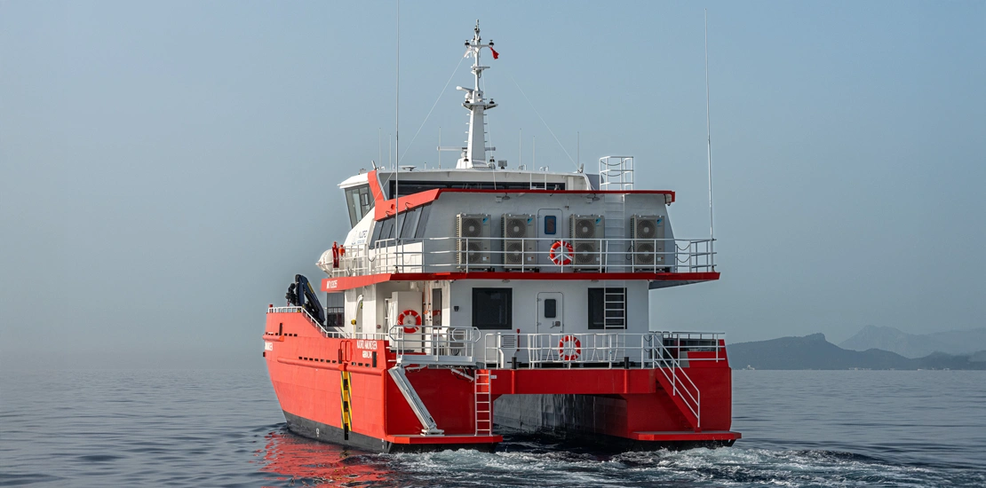 NJORD 32 CTV assisting in offshore windfarm logistics and transport